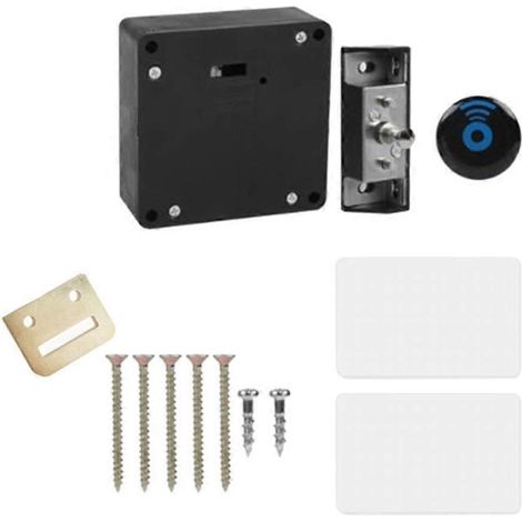 Serrure de tiroir intelligente NFC, serrure d'armoire électronique RFID 13,56 MHz à circuit intégré, serrure de capteur électrique dissimulée sans perçage pour armoire. (1/5)