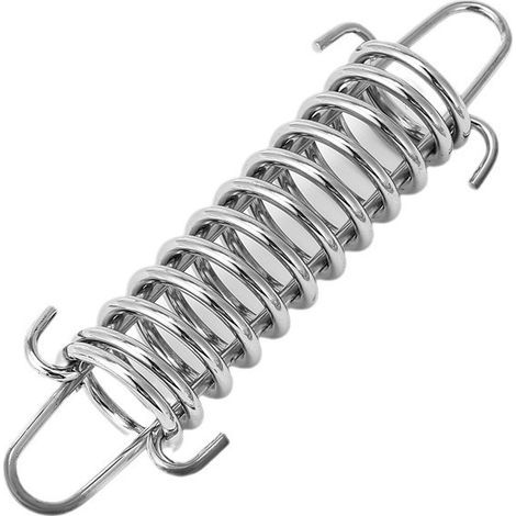 4 Pièces Ressort Voile d'ombrage, Tendeur Voile d'ombrage Ressort,Ressort de Tension pour Voile D'ombrage, Ressort de Tension pour Tente de Camping, Boucle de Corde de Ressort de Tente en Acie (1/5)