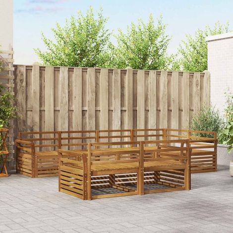 Teenpull – Outdoor-Sofagarnitur 7 Stk. Natur Massivholz Akazie (1/5)