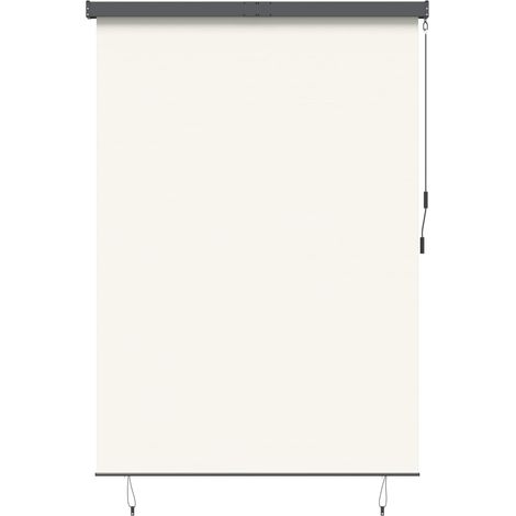 Cortina de Rodillo Exterior Rayado Crema 180 x 250 cm tela vidaXL