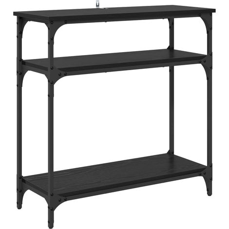 Maison Exclusive - Tavolo consolle Rovere Nero 75 x 29 x 75 cm Legno multistrato
