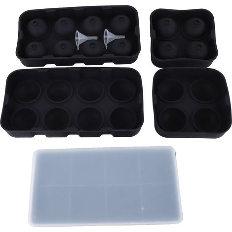 Large Ice Cube Tray Silicone Easy Ice Removal Square Spherical Ice Tray for Cocktails Whiskey