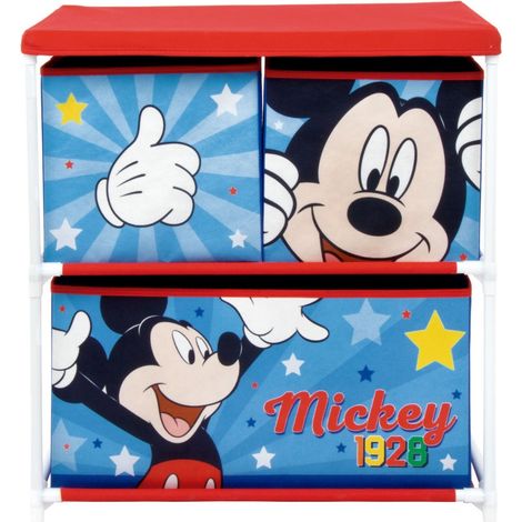 Filiyano-Coffret de rangement pour jouets Mickey Mouse de Disney avec 3 compartiments - 53 x 30 x 60 cm (1/4)