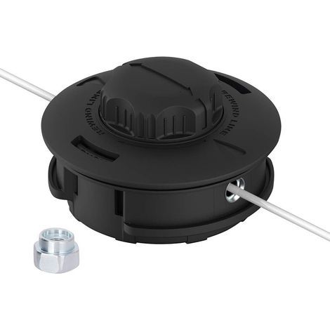 - Freischneiderkopf - Professionelles Zubehör - Halbautomatisch für 26-52 cm³ Benzinmotoren - 2,4 mm Nylonfaden - Schwarz (1/5)