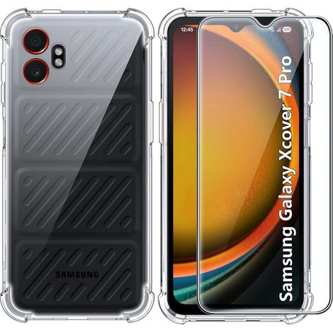 Handyhülle Samsung Galaxy Xcover 7 Pro + Schutzfolie, Transparent