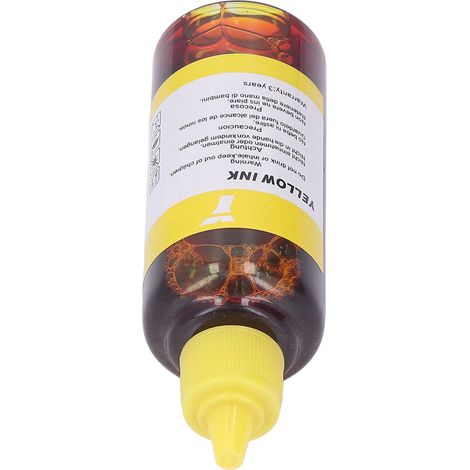 Cartouche d'encre jaune pour imprimantes Epson/HP/Canon (capacité de 100 ml). (1/5)