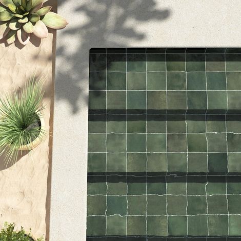 Carrelage Piscine SPA&POOLS 15x15 cm Moss Green (1/4)