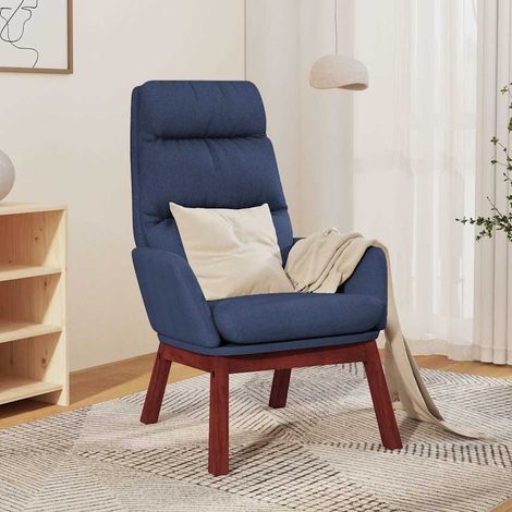 vidaXL Sillón de relax de tela azul (1/5)