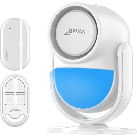 Sistema de alarma inteligente, alarma de 120 dB, sensores de movimiento y de puerta, Kit B Blanco (1/2)