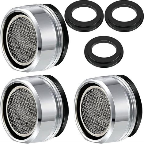 Aérateur de robinet M24 - Filtre - Accessoires de robinetterie - Diffuseur - Filtre avec joint - Convient pour la cuisine et la salle de bain - Lot de 3 (1/5)