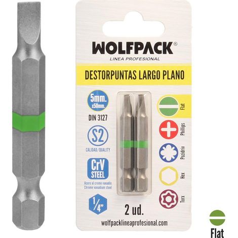 Punte Cacciavite Wolfpack Linea 5 Millimetri Metallico