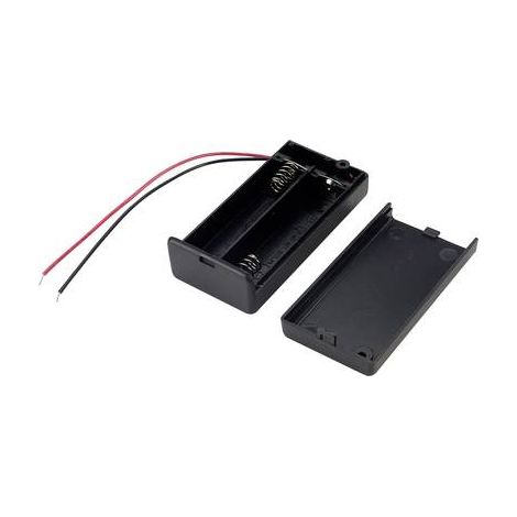 TRU COMPONENTS SBH-321-3A Support de pile 2x LR6 (AA) raccordement par fils X458571 (1/2)