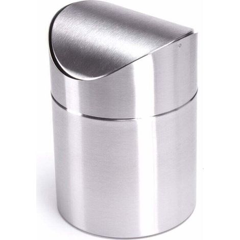 Candyse Poubelles de table Poubelles de table Poubelles de cuisine Poubelles cosmétiques Couvercle basculant en acier (1/3)