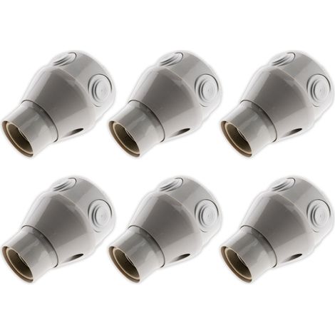 Zenitech – Lot de 10 douilles orientables E27 – Culot E27 – Tension 250V – Puissance 100W – Installation rapide pour luminaires orientables