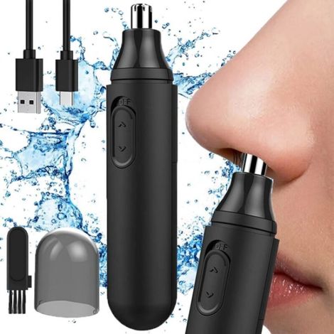 Tondeuse à poils d'oreilles et de nez rechargeable pour hommes et femmes, indolore et sans douleur
