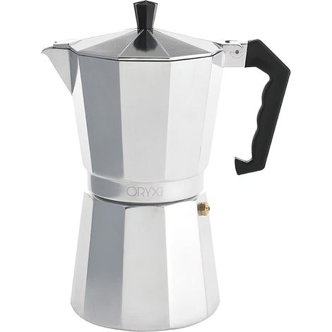 ORYX cafetera aluminio 9 tazas (450 ml.) classic , Cafetera aluminio tipo italiana clasica- Capacidad para 9 tazas de café (450 ml.)- Apta para vitrocerámica, placa elé (1/6)