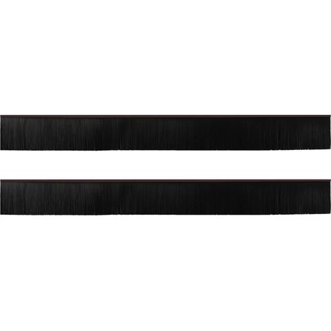 Sellos de cepillo para puertas autoadhesivos 2 pcs Marrón vidaXL