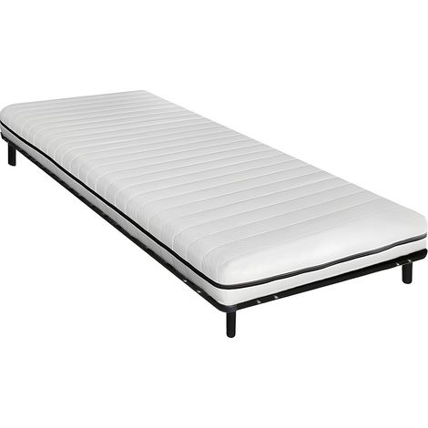 Set 90 x 190 cm telaio a doghe + materasso schiuma sfoderabile sp. 10 cm - NASUS di YSMÉE