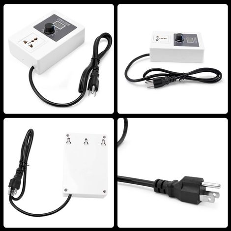 SCR-Spannungsregler, Drehzahlregler, Leistungsregler 110–240 V 2000 W mit EU-Stecker für Heizungen und Motoren (1/5)