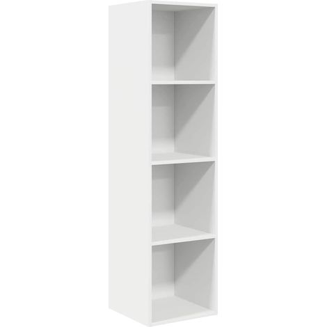 vidaXL TV de pared con madera contrachapada blanco 37x37x142,5 cm (1/2)