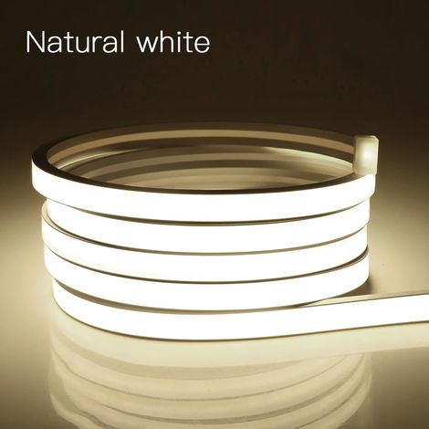 (Lumière naturelle, 1 m) Bande néon COB en tube de silicone pur DC24V de haute qualité, étanche. (1/4)
