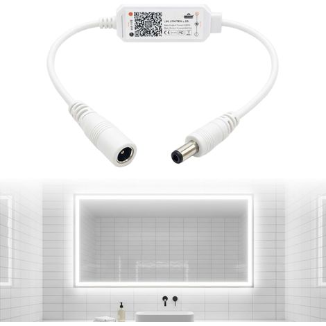 Contrôleur LED Smart Wifi DC12-24V, Contrôleur LED RGB Wifi, Variateur LED Sans Fil Compatible avec Système Android/iOS, Télécommande Intelligente pour Maison, Bureau et Décoration Lumineuse (1/5)