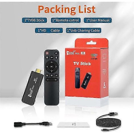Clé TV avec processeur quadricœur Rockchip 3228A et boîtier TV Android 12.1 - Wi-Fi 2.4 GHz. 1 Go de RAM. 8 Go de stockage. lecteur multimédia 4K (1/5)