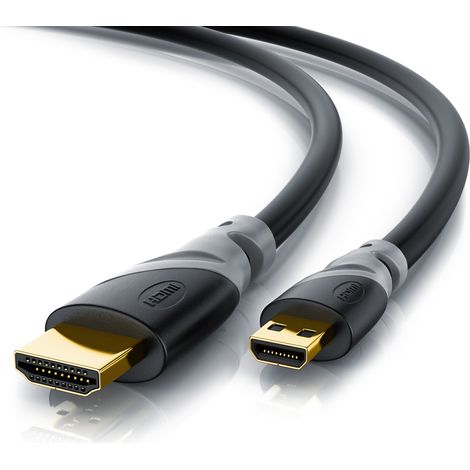 CSL HDMI Typ D (Micro) 2.0 zu HDMI Typ A Kabel, 4K, Ethernet, Ultra HD 2160p (3840 × 2160 Pixel) - 1m (1/5)