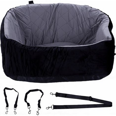 Siège Auto pour Chien, Lit de Voiture Lavable et Respirant pour Animaux avec Coussin, Tissu Imperméable, Lit de Voyage pour Animaux, à Installer sur Le Siège Passager Avant (1/5)