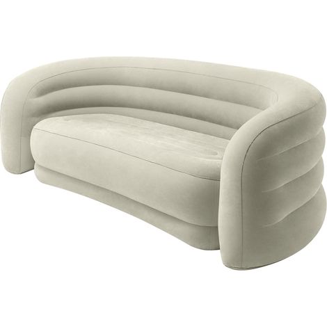 Sofá Curvado  Gris 229 x 109 x 81 cm PVC y Rayón INTEX