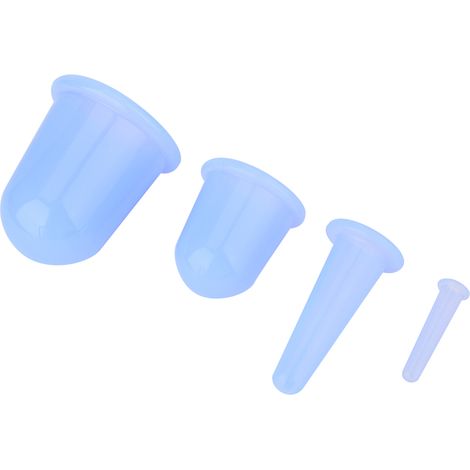 4 Ventouses Massage Visage Anti-Âge, Lifting Fermeté Peau, Soin Thérapie Éclat (Bleu) (1/5)
