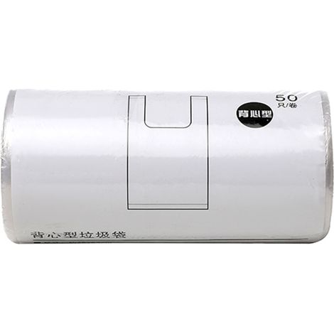Lot de 50 sacs poubelle transparents, solides et grande capacité, modèles déchirables (gilet)