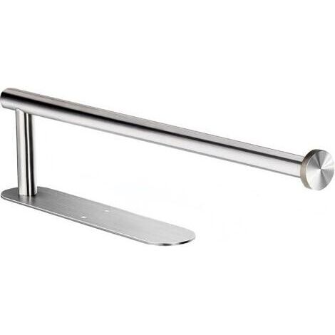 Porte-papier toilette en acier inoxydable argenté longueur 34 cm salle de bain cuisine support mural peut être collé au mur sans perçage, 1 pièce (1/5)