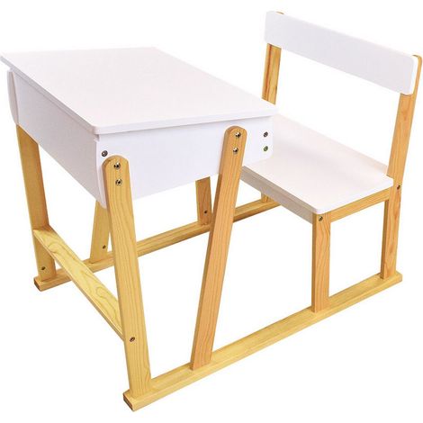 Scandiwood Pupitre en bois pour enfant (1/3)
