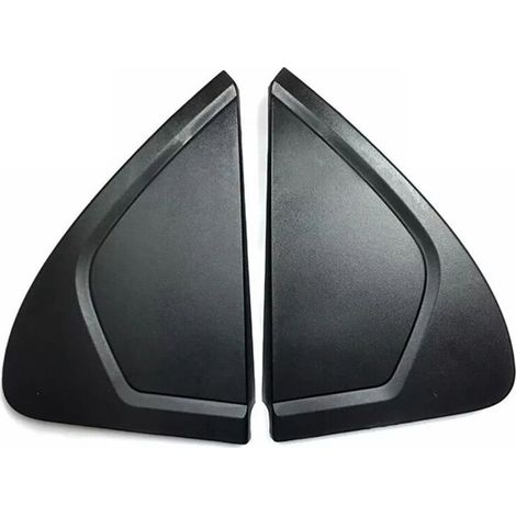 Un par de paneles decorativos triangulares para los espejos retrovisores de los vehículos Aveo de 2003 a 2010 (números de pieza: 96583066, 96583067).