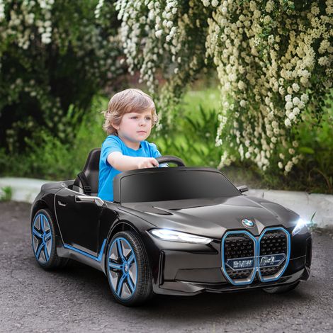 Coche Eléctrico para Niños 37-72 Meses Autorización BMW I4 con Control Remoto y Cinturón de Seguridad 115x67x45cm Negro (1/5)