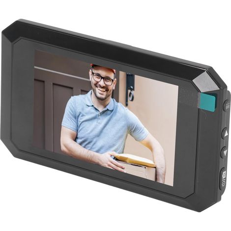 Sonnette vidéo numérique avec judas, écran 3,97 pouces, 200 W HD, grand angle 135°, vision nocturne, visionneuse de porte numérique intelligente (1/5)