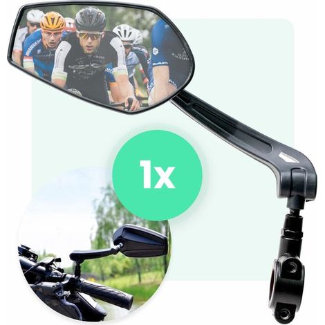 Rétroviseur de vélo très populaire avec rotation et réglage à 360°, adapté aux vélos, vélos électriques, motos, accessoires de vélo, décorations de vélo, accessoires de VTT, équipements de cyclisme (1/5)