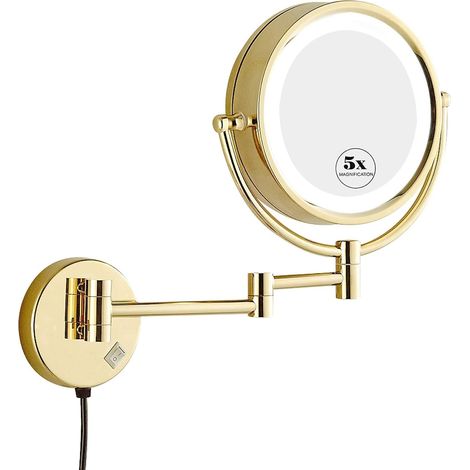 Products Bathroom Wall Mounted Makeup Mirror 1X 5X