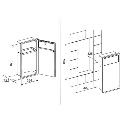 KEUCO PLAN Integral Modul lavabo 1, poubelle, charnières à (1/2)