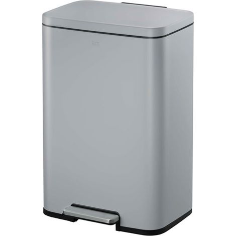EKO - Poubelle à pédale Madison 50 litres - Stainless Steel Plastic - gris