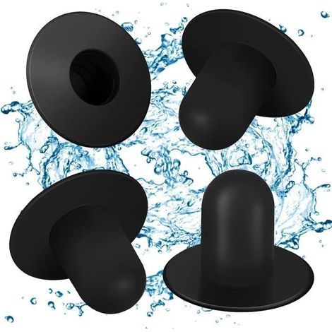 Bouchons muraux pour Piscine Intex & Bestway - Lot de 4 - Blanc - 3,2 cm de diamètre (1/4)