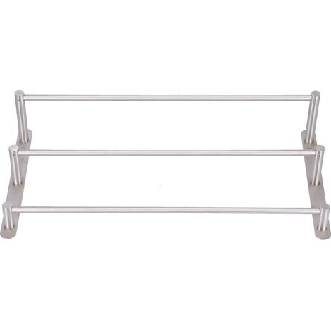 Porte-serviettes 3 niveaux détachable 60 cm en acier inoxydable 304, étagère de salle de bain pour maison (1/5)