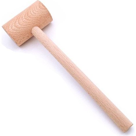marteau en bois massif pour l'archéologie, marteau en bois pour frapper un gâteau planétaire, marteau en bois de hêtre, petit marteau pour ouvrir un marteau à vin, marteau pointu pour frapper, petit m (1/5)