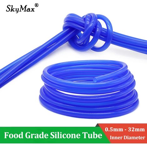 Tuyau flexible en silicone alimentaire bleu (diamètre intérieur 4 mm x diamètre extérieur 7 mm, 1 mètre) - Tuyau pour boissons gazeuses - Raccord de plomberie - 1 à 10 m (1/3)