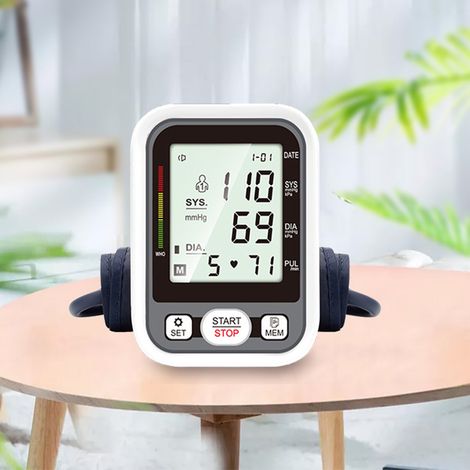 Tensiomètre automatique bras avec écran LCD, tensiomètre numérique vocal pour usage domestique (1/3)