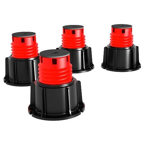 Lazer – Lot de 4 plots stabilisateurs pour bac à douche – Hauteur réglable 68 à 125 mm – Support antidérapant jusqu’à 250 kg – Installation facile (1/6)