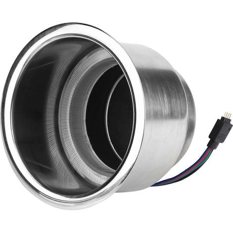 Porte-gobelet en acier inoxydable avec éclairage LED RGB et télécommande pour bateaux, camping-cars et camions