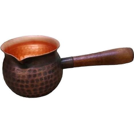Théière en cuivre, infuseur à thé, théière épaisse, cadeau pour les amateurs de thé, cafetière, théière martelée, idéale pour un usage domestique, 300 ml (1/5)