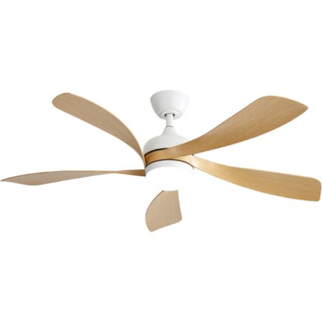 REDOM -Ventilador de techo inteligente, mando a distancia, LED regulable, motor DC reversible, ABS blanco (1/5)